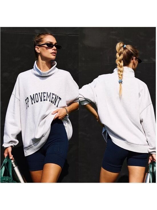 FP Movement by Free People Pants - FP Movement FREE PEOPLE Victory Set Biker Shorts High Waist Ribbed Navy Blue